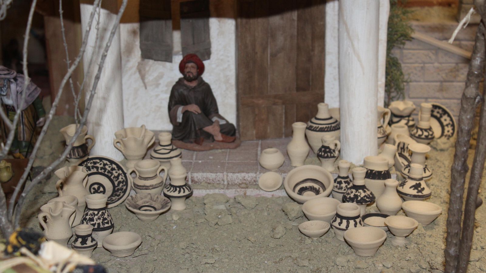 Detalle de la cerámica de Vera en el belén.