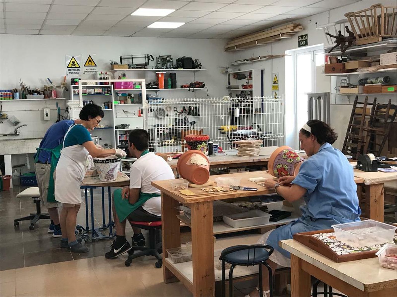 Uno de los talleres del centro ocupacional de Asprodalba.