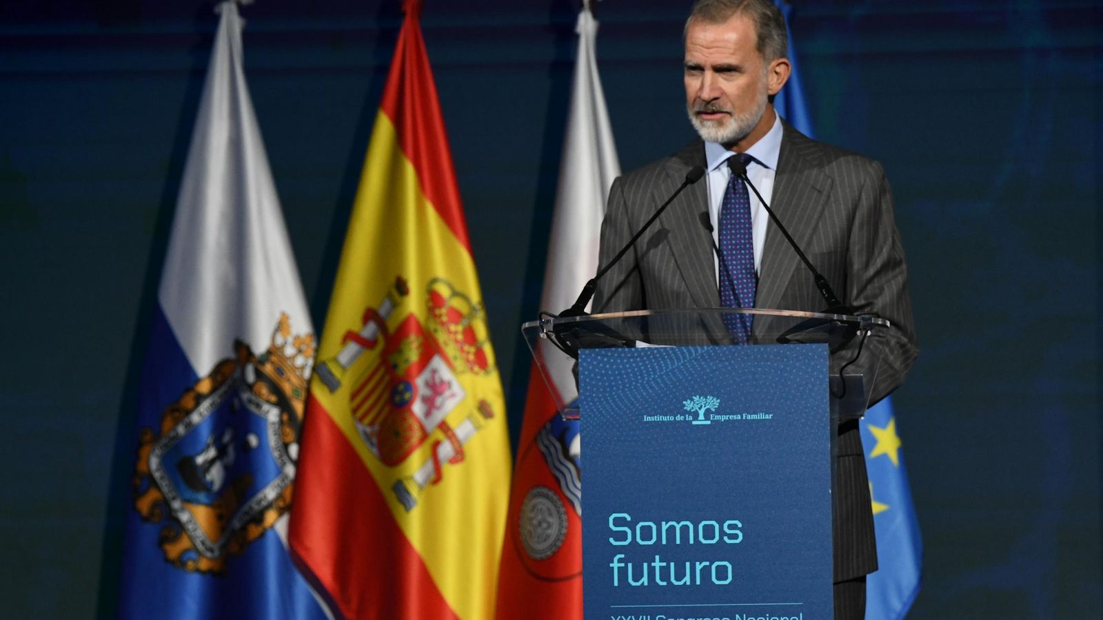 Felipe VI clausura el 27ºCongreso Nacional de la Empresa Familiar, este martes, en Santander.