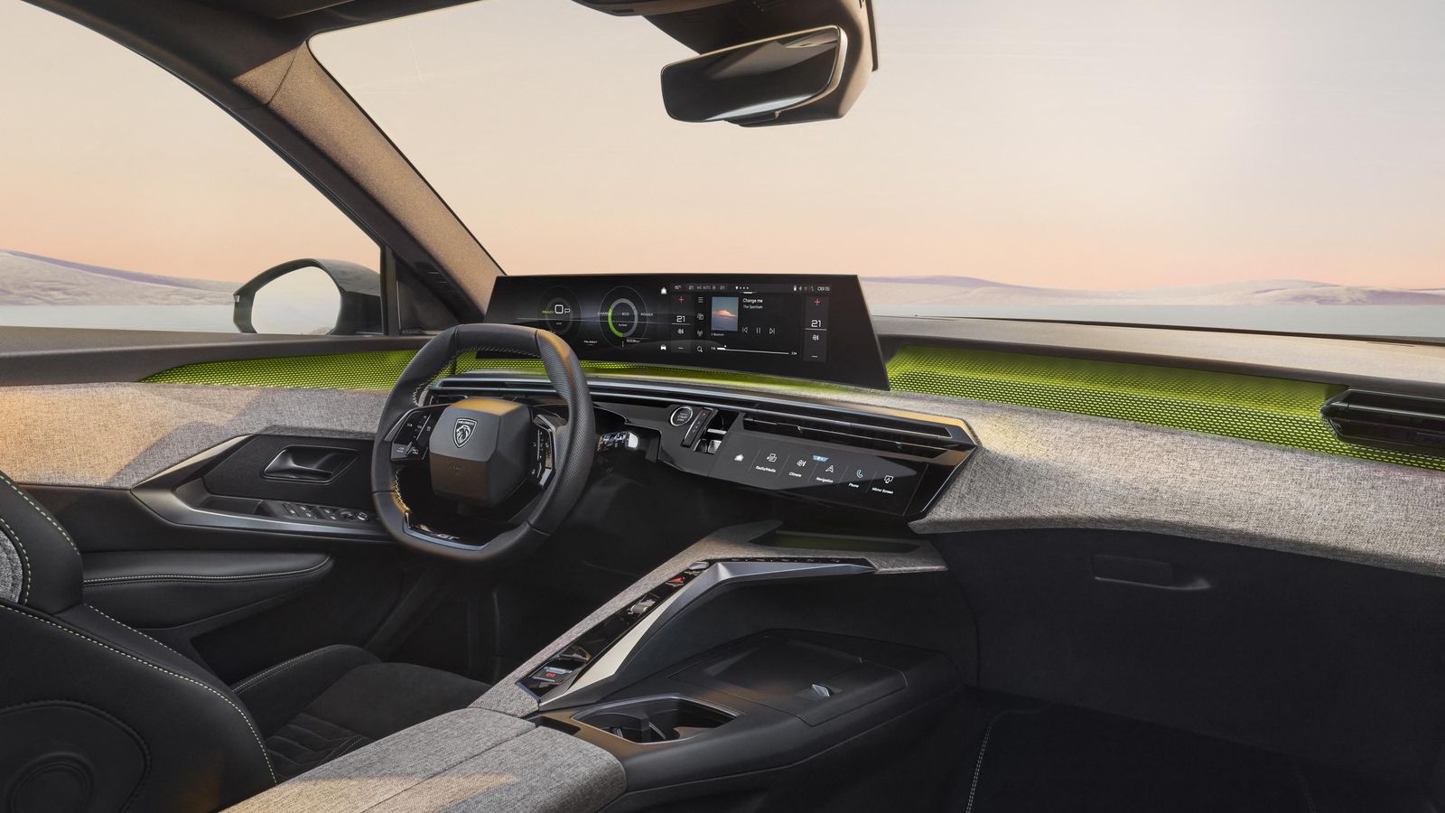 La nueva definición del i-Cockpit de Peugeot da más libertad para situar el volante al elevar la instrumentación considerablemente.