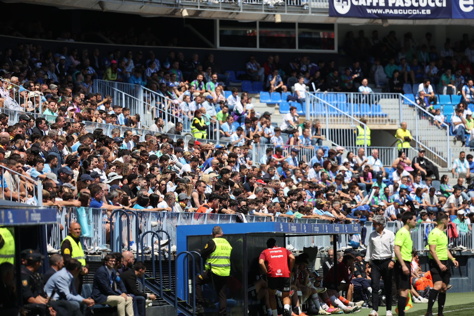 Afición en La Rosaleda durante el Málaga CF - Real Murcia