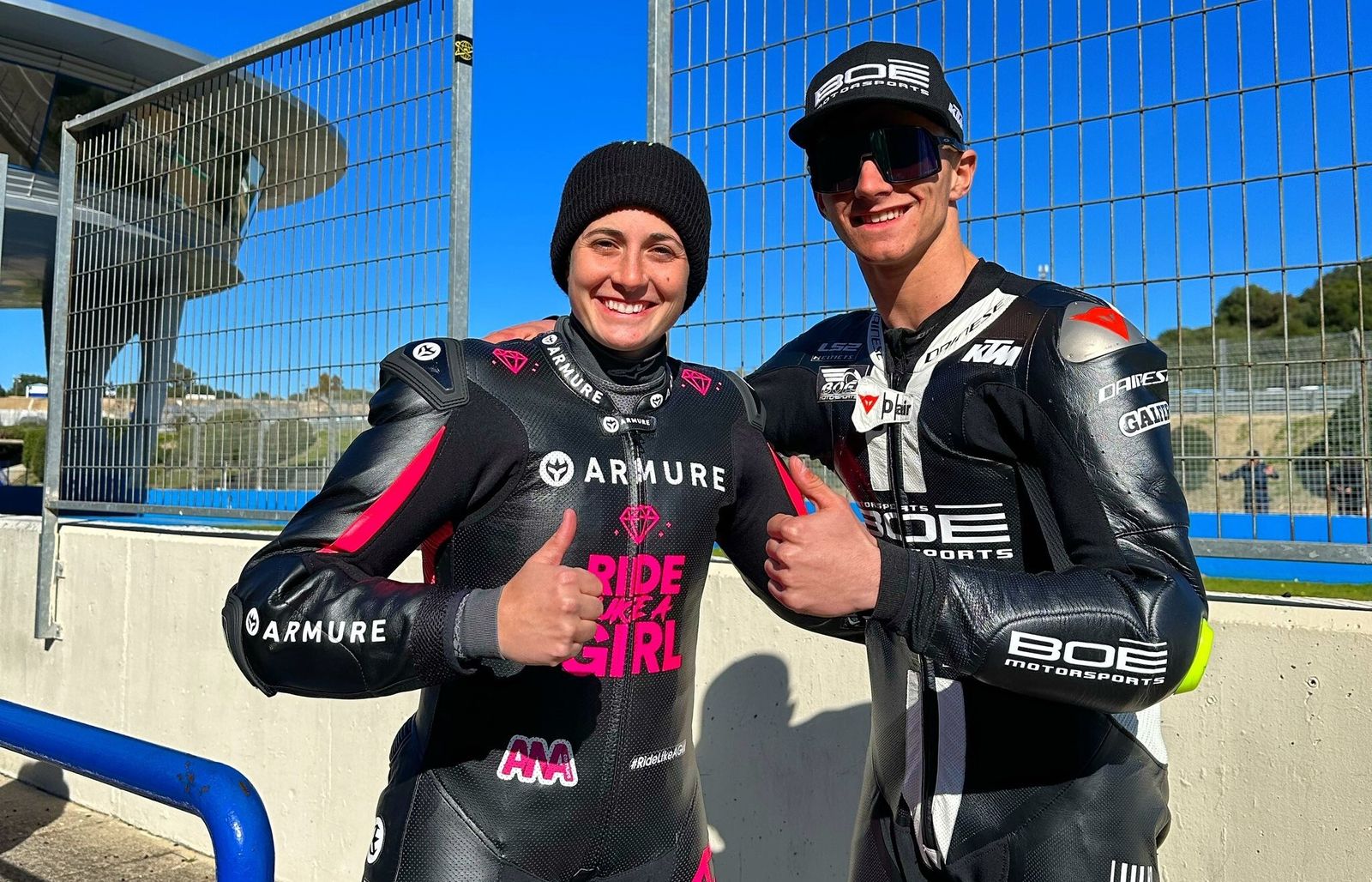 Ana Carrasco y David Muñoz, en el Circuito hace unos días.