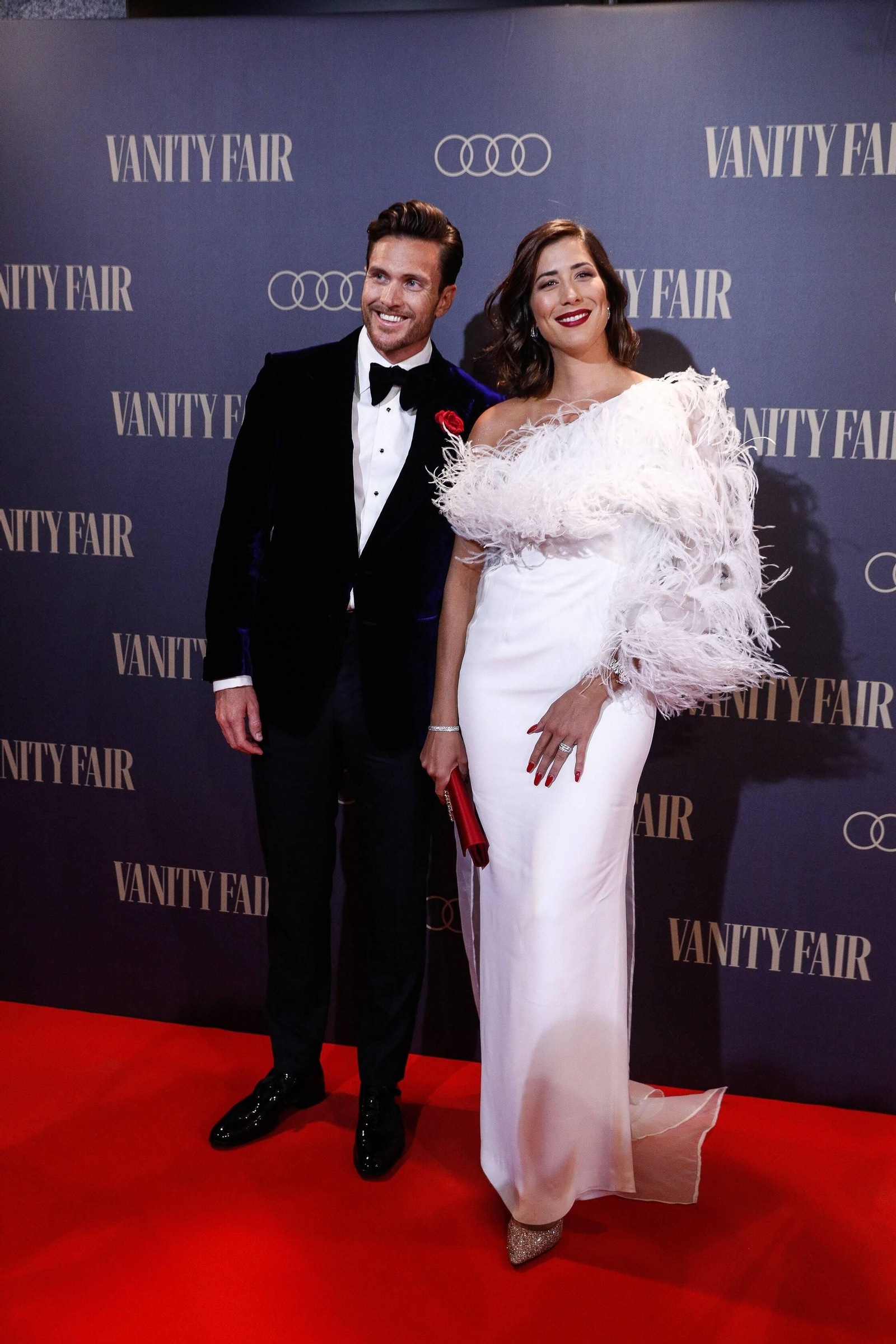 Garbiñe Muguruza y Arthur Borges, en su primer posado oficial como pareja.