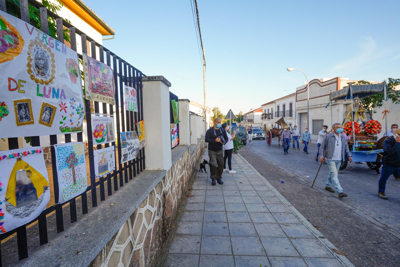 Las fotografías de la llegada de la Virgen de Luna a Villanueva de Córdoba