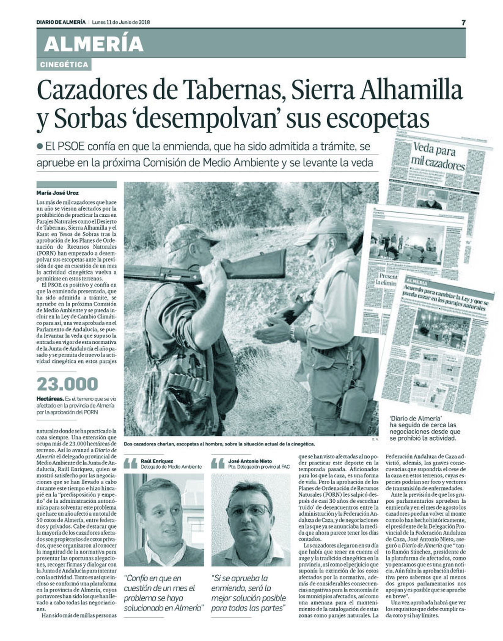 La caza sobrevive en Los Filabres