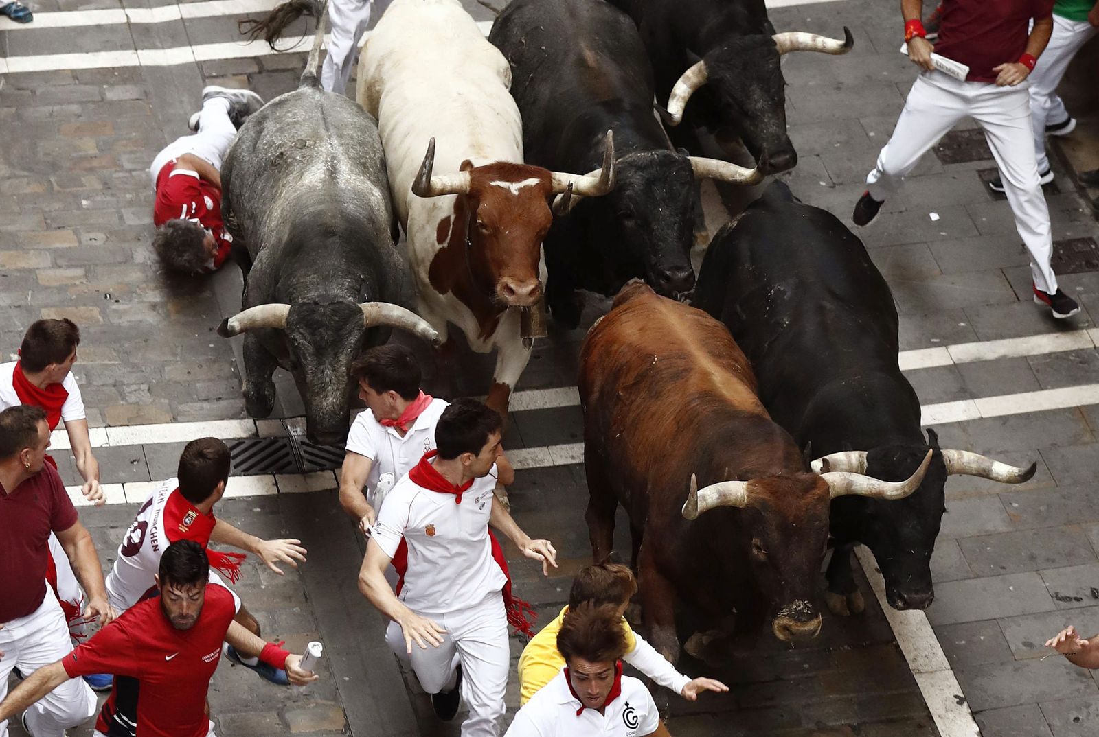Las imágenes del último encierro de los sanfermines