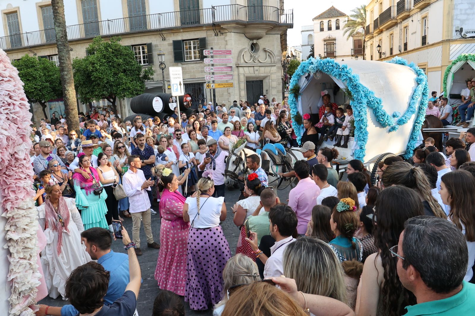 Llegada de la Hermandad del Rocío de Jerez a Santo Domingo