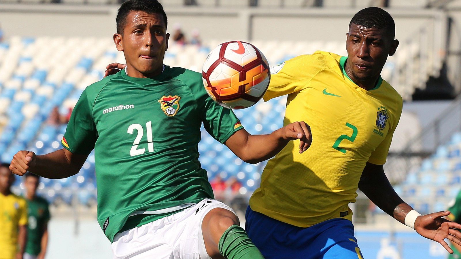 Emerson, en un partido con la selección brasileña.