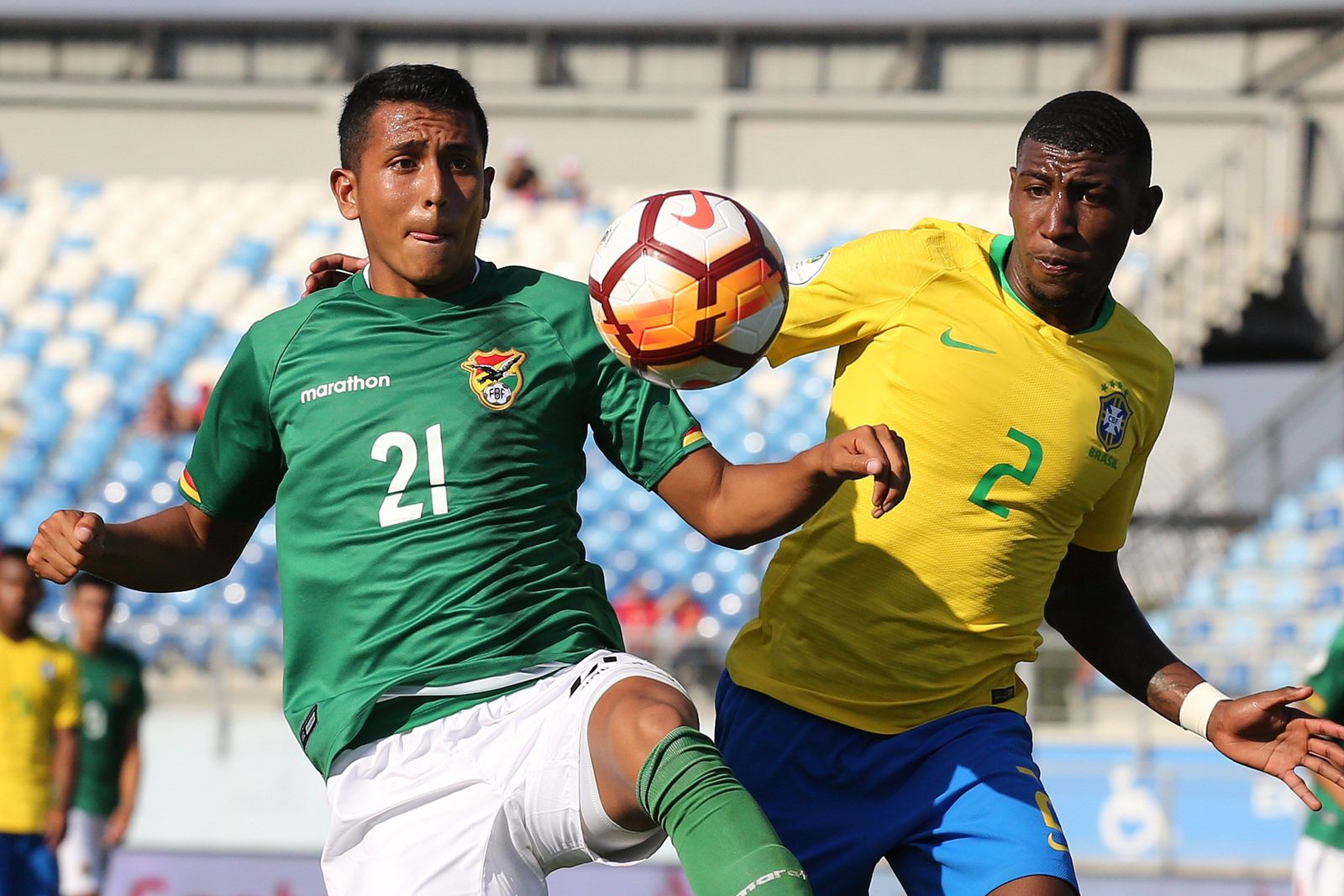 Emerson, en un partido con la selección brasileña.