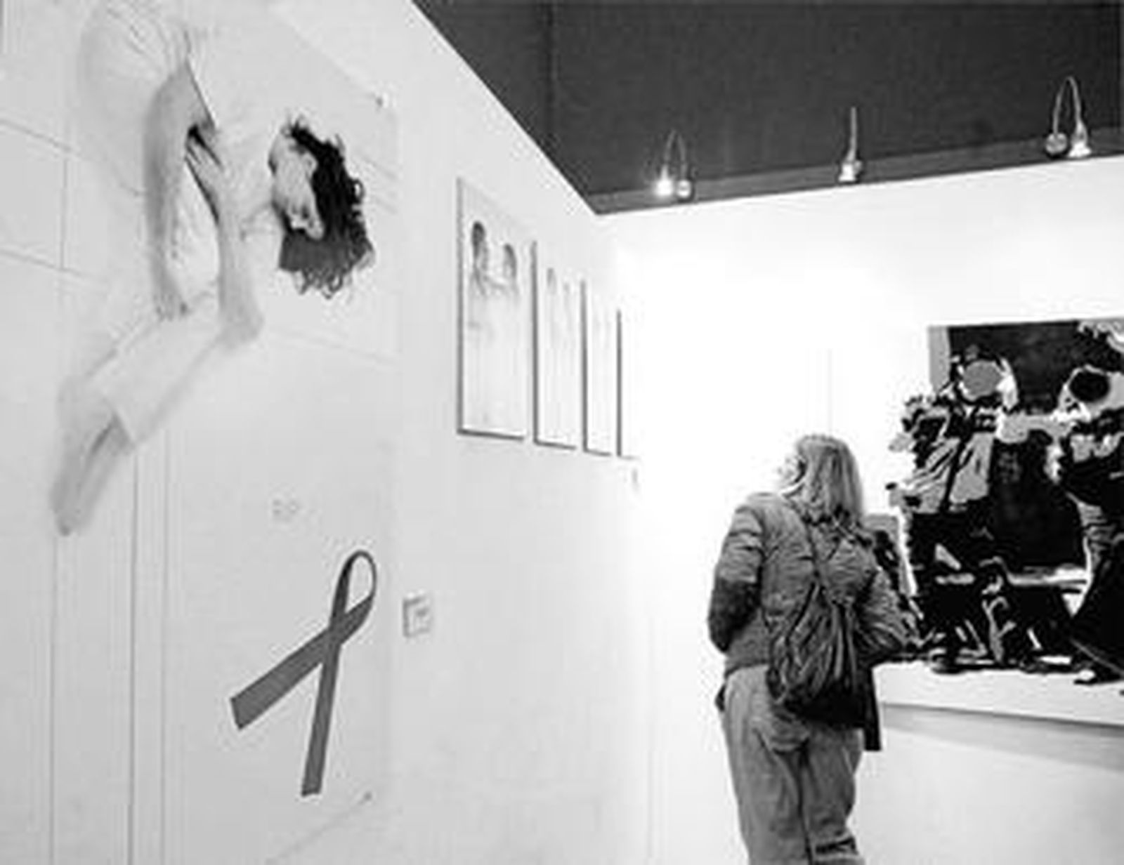 Imagen de archivo de la visión que sobre el SIDA plasmaron los alumnos de la Escuela de Arte con motivo del Día Mundial del Sida.