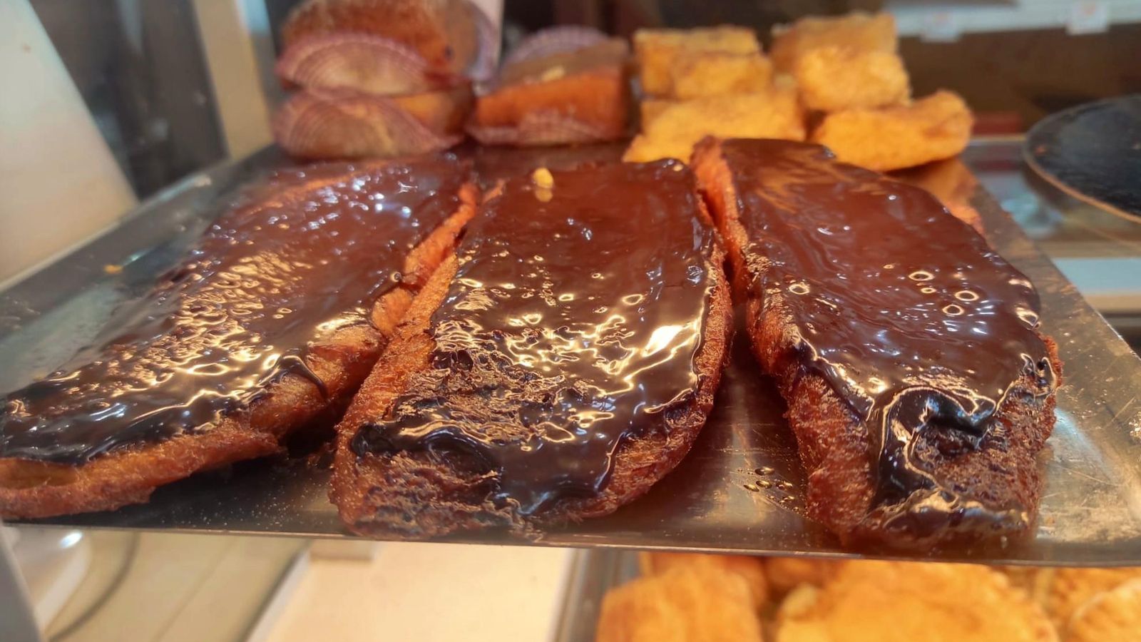 Torrijas de chocolate.
