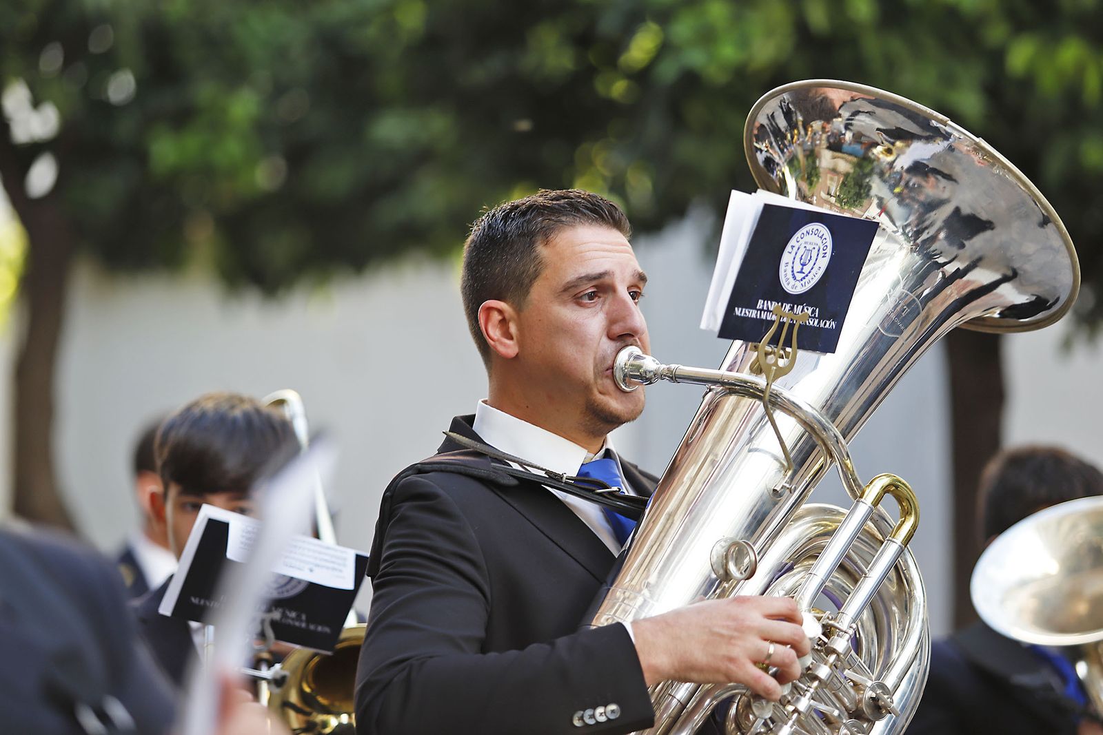 Imágenes del Sagrado corazón de Jesús en procesión por las calles del centro