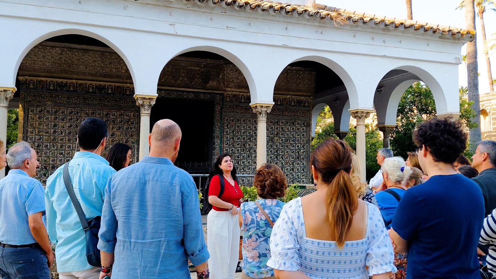 La última parada de la visita es el cenador de Carlos V