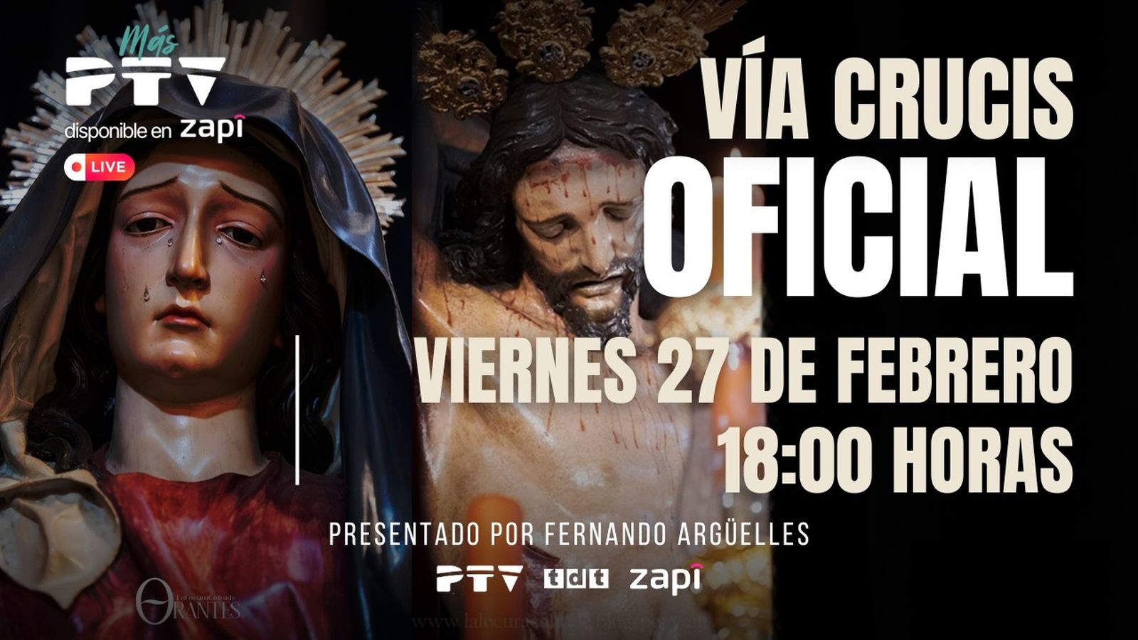 Retransmisión del Vía Crucis Oficial de la Federación de Cofradías de Granada 2026