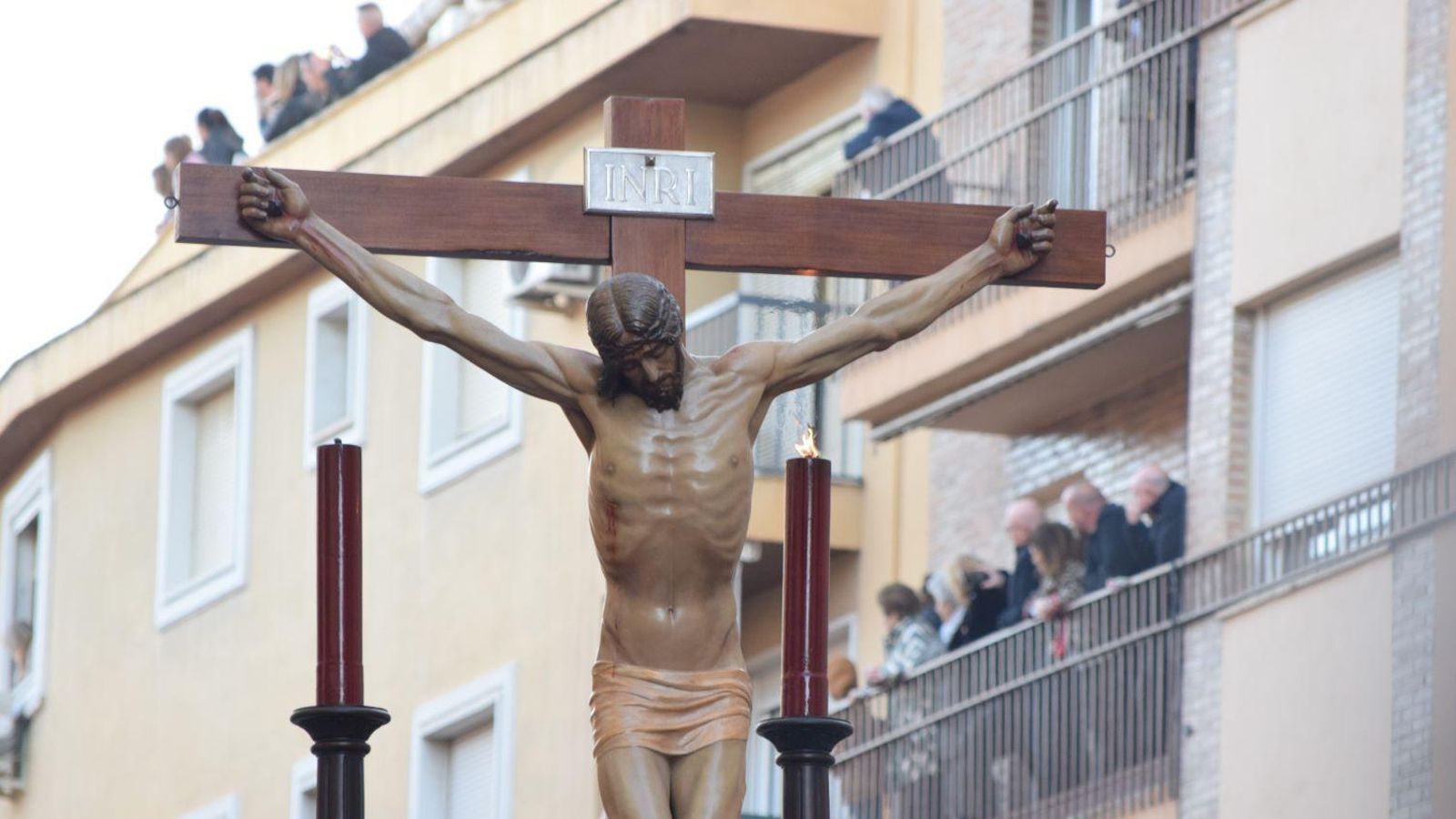 El Cristo de la Buena Muerte en la tarde del Miércoles Santo.