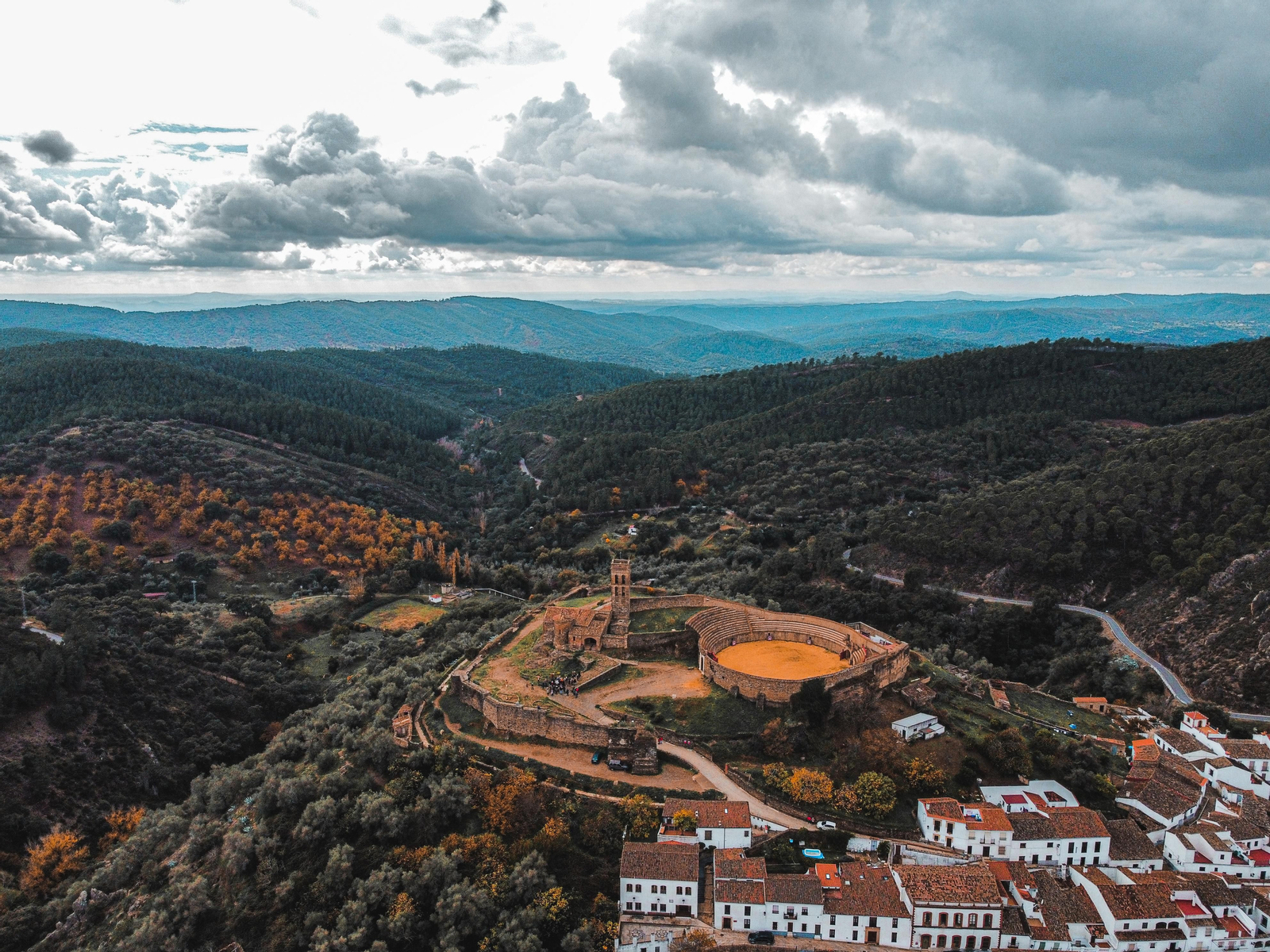 Almonaster La Real desde el aire
