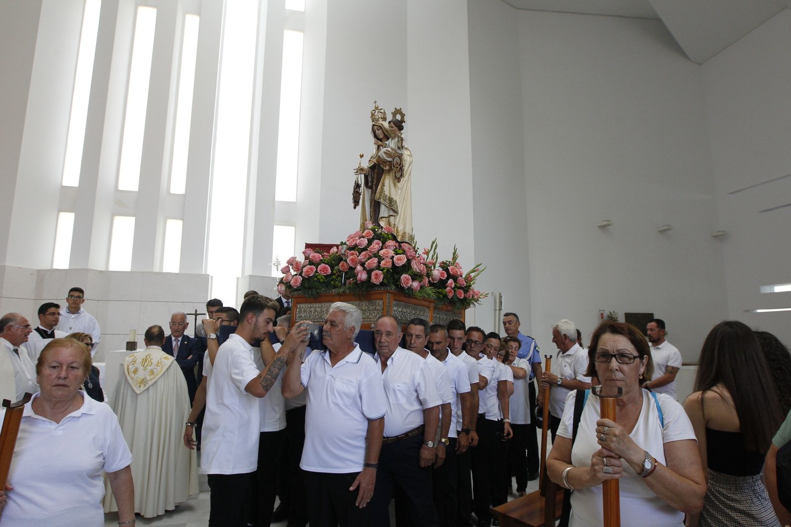 Fotogalería cucaña y procesión Fiestas Santa Ana Roquetas de Mar