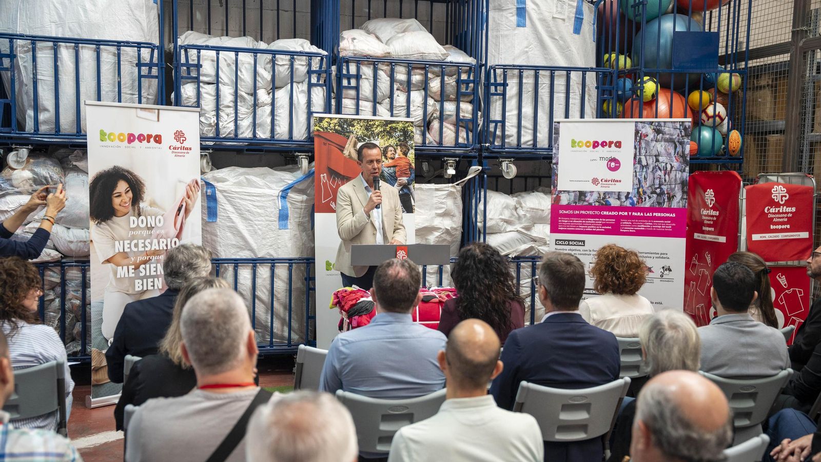 José María Martín durante el acto institucional.
