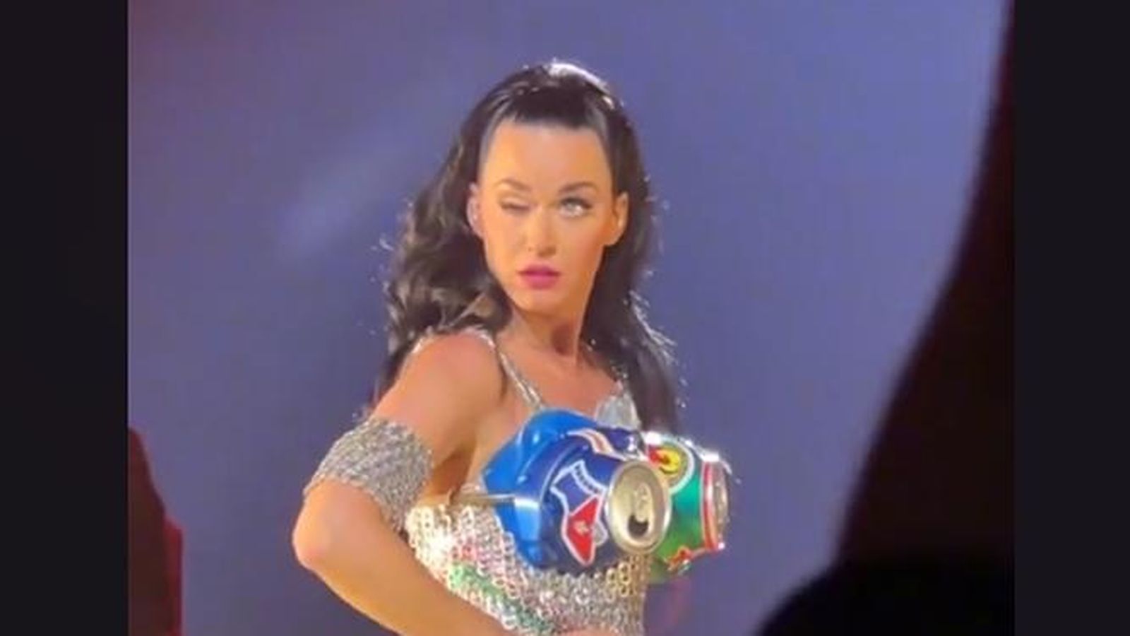Katy Perry en el momento del incidente