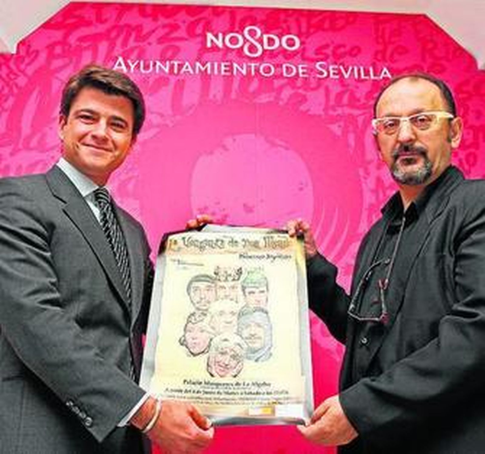 Beltrán Pérez y José María Roca, ayer en la presentación de la obra.