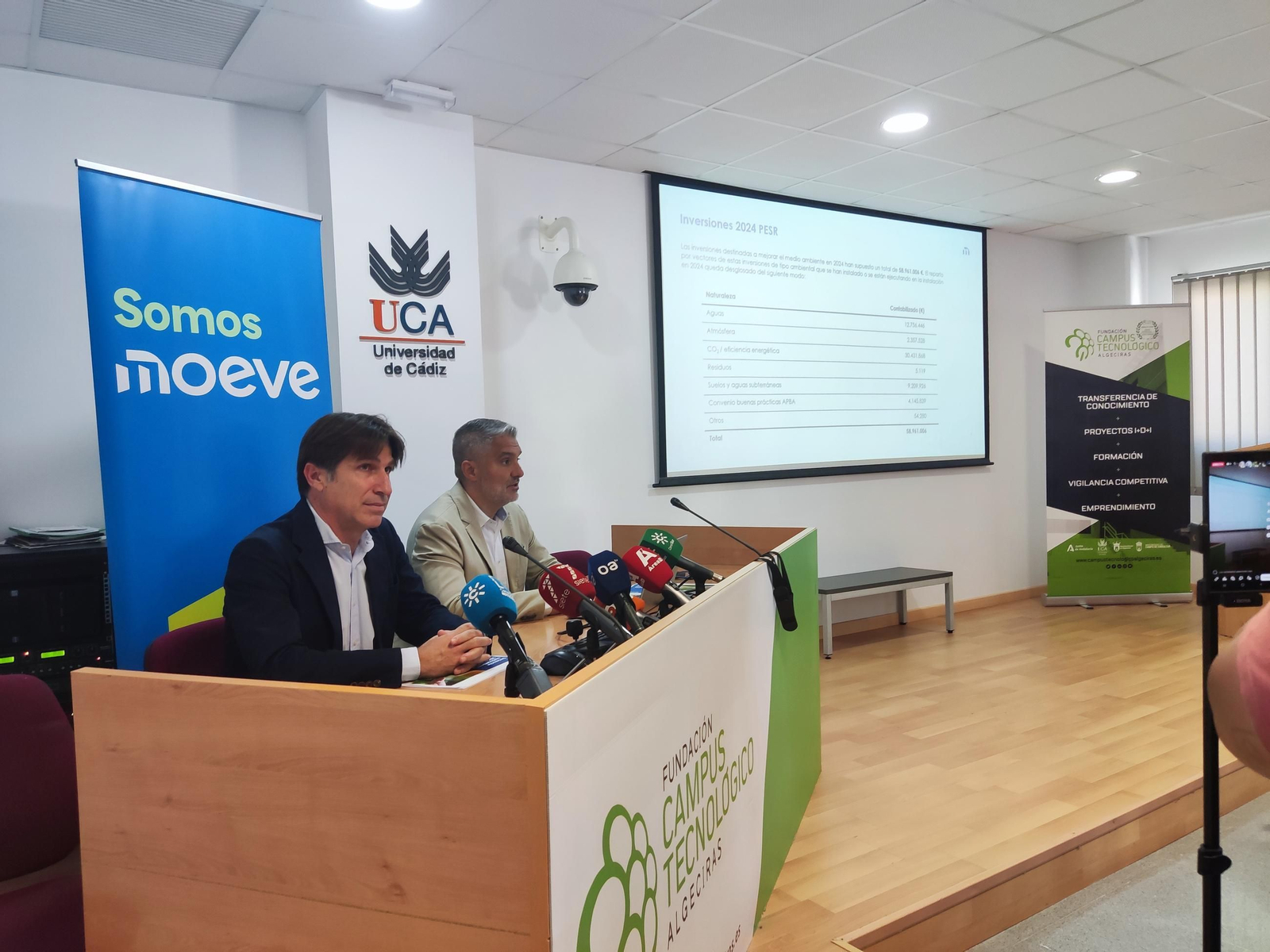 Presentación de los datos en la Fundación Campus Tecnológico de Algeciras.