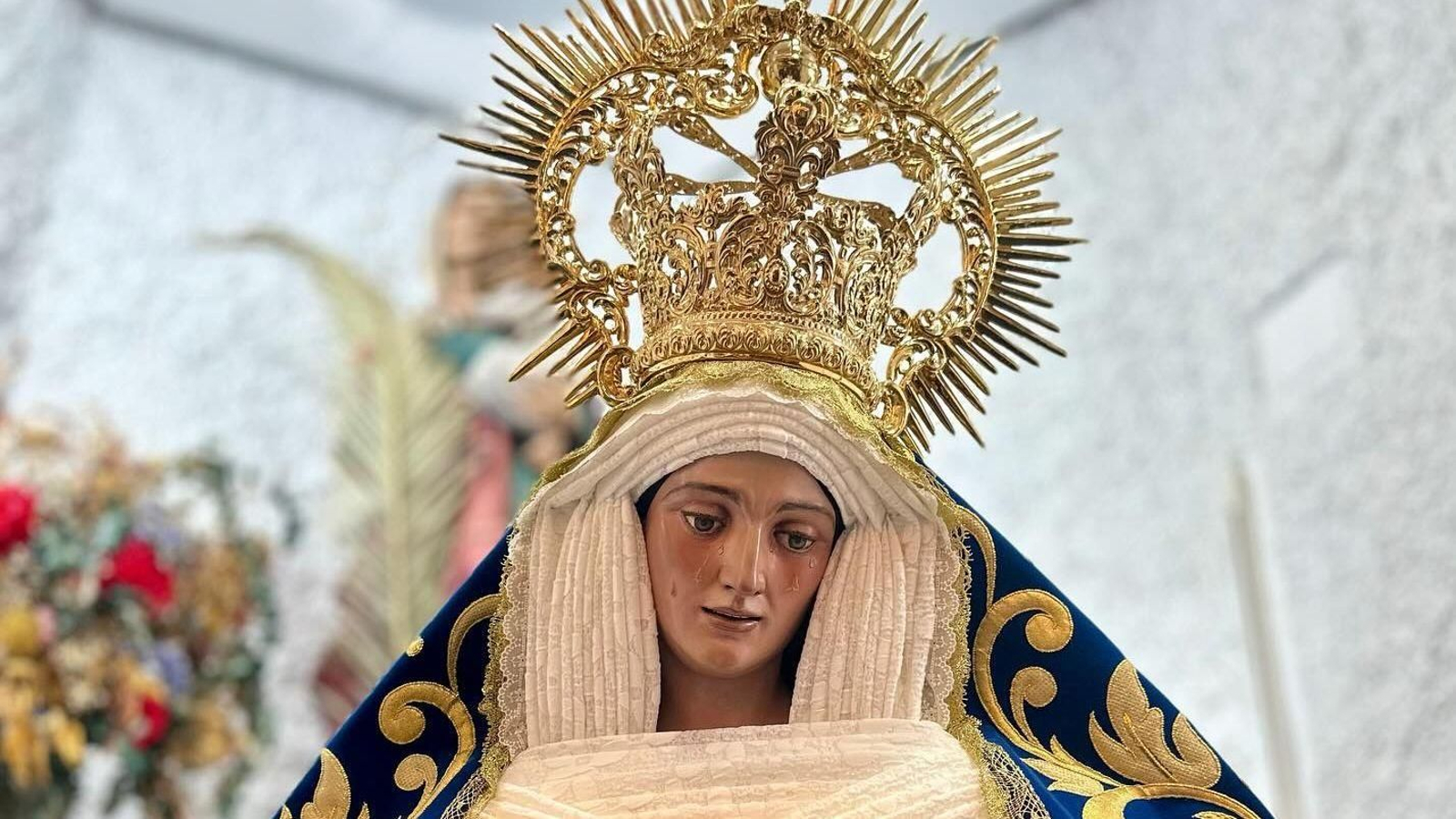 La imagen de la María Santísima de Gracia y Esperanza, en la parroquia de La Palma.