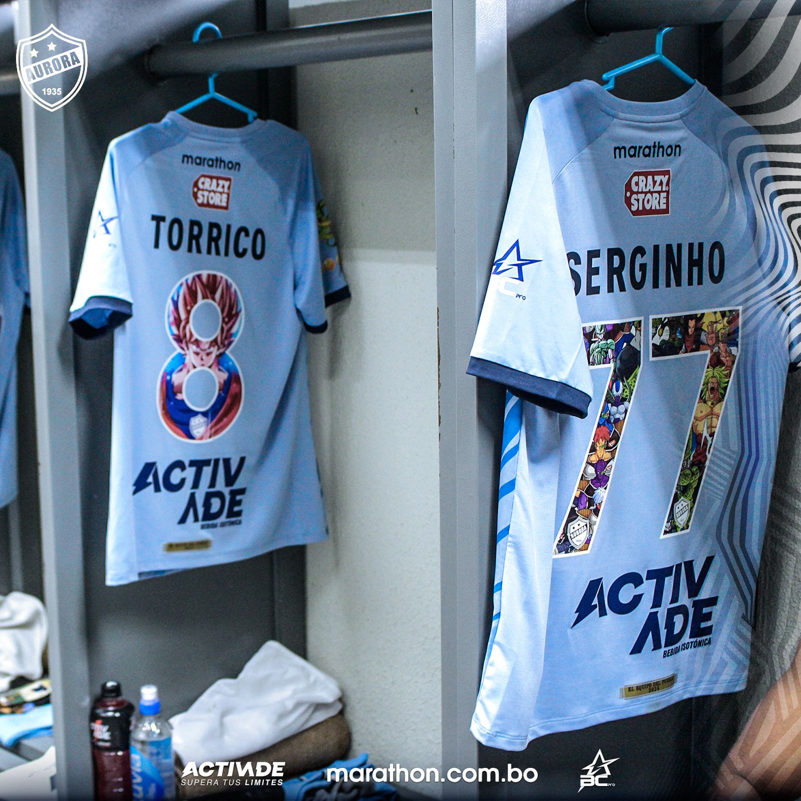 La camiseta homenaje a 'Dragon Ball'  y Toriyama del Club Deportivo Aurora boliviano