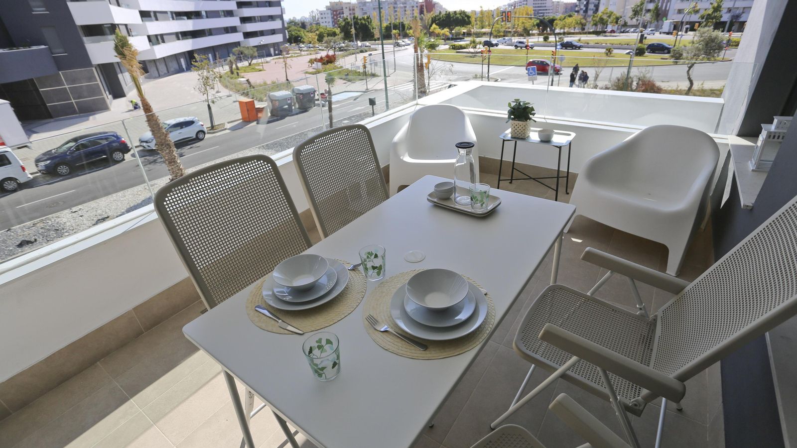 Terraza de una de las viviendas del 'smart building'.