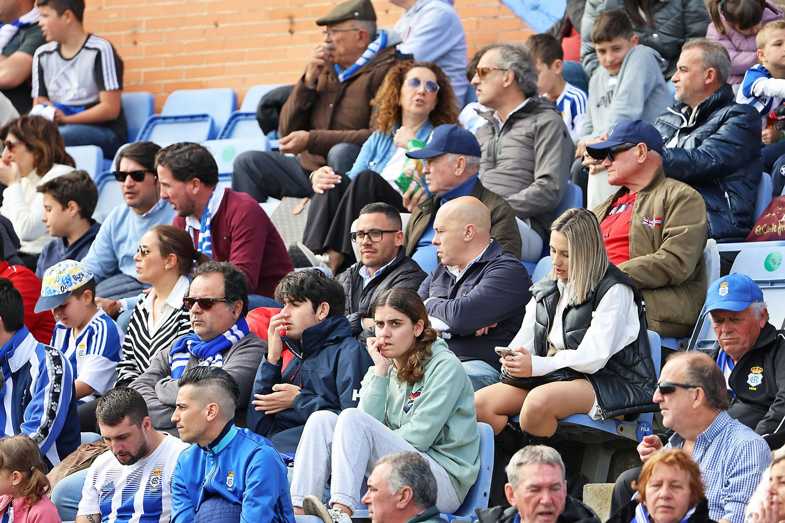 Ambiente en las gradas del Recreativo de Huelva vs AD Ceuta FC