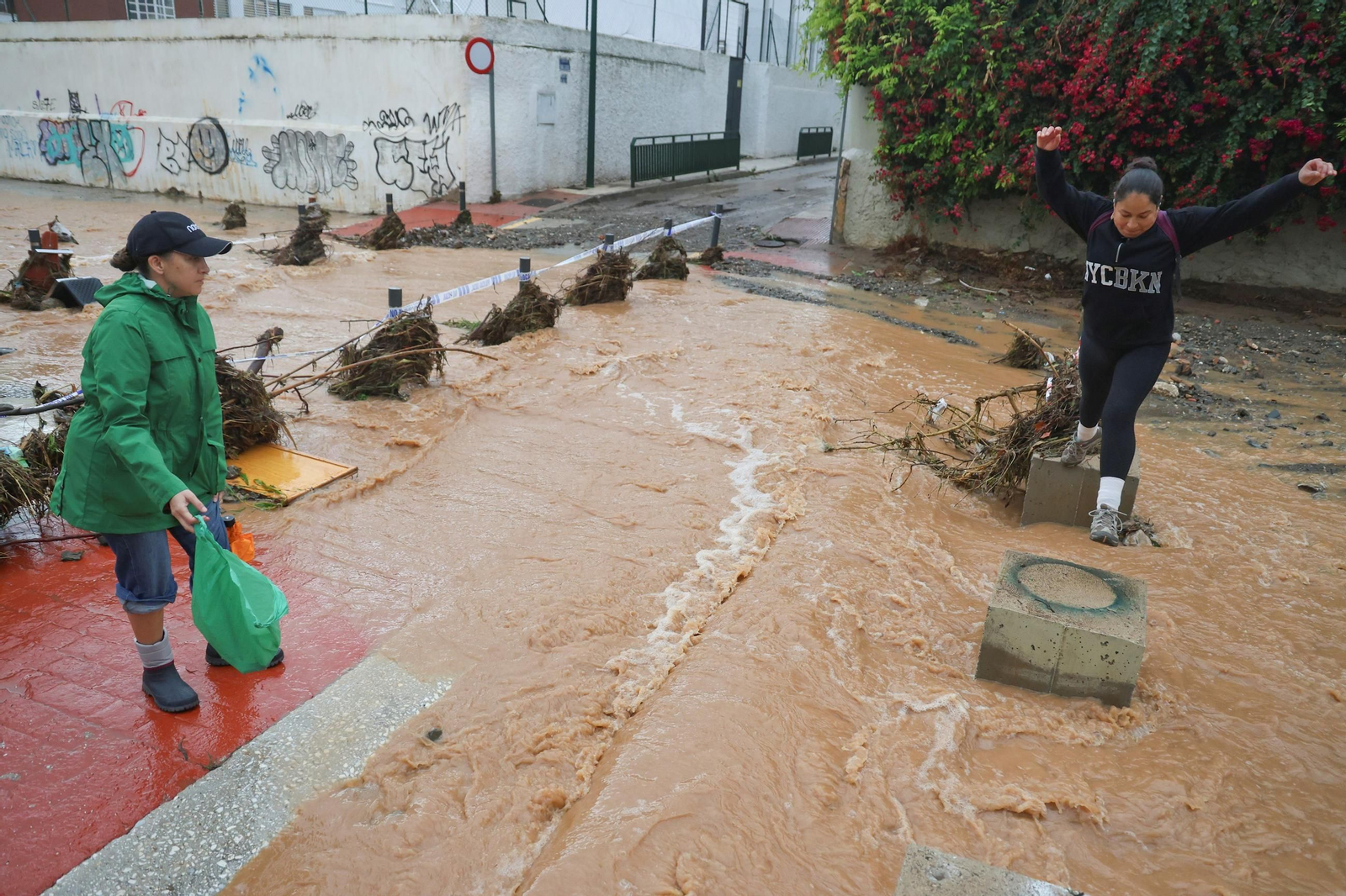 Zona del Limonar, en Málaga, tras el paso de la primera DANA