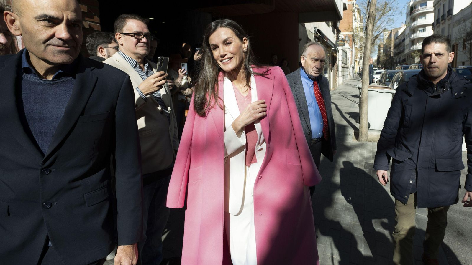 La reina Letizia a su llegada a la Academia de Cine.