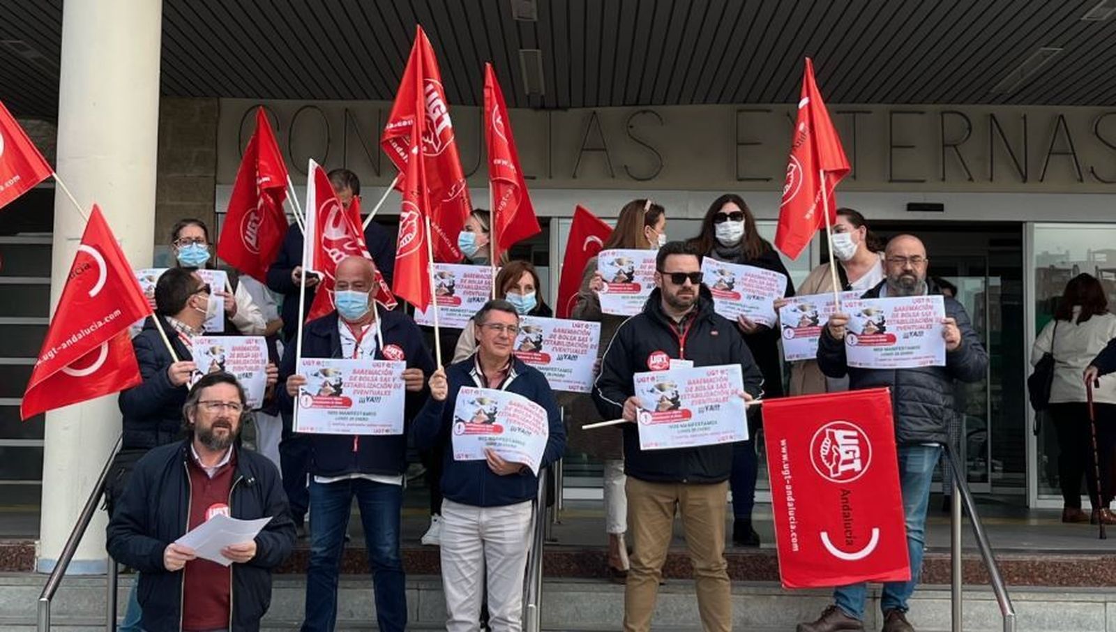 UGT en el Hospital Juan Ramón Jiménez.
