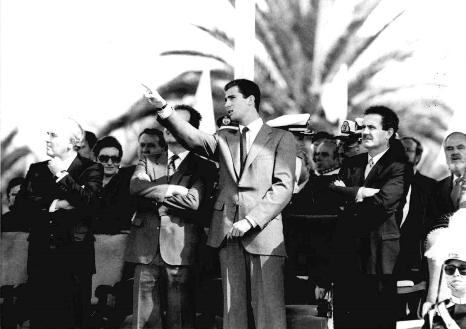 Visita del Príncipe Felipe en 1991 a Huelva
