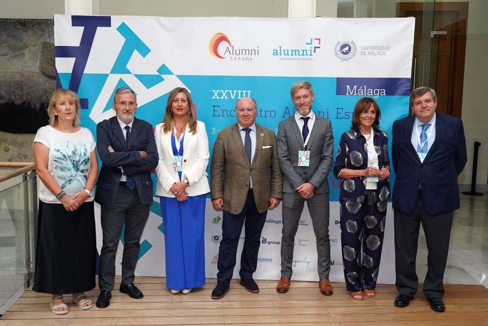 Alumni Huelva en el encuentro de Málaga.