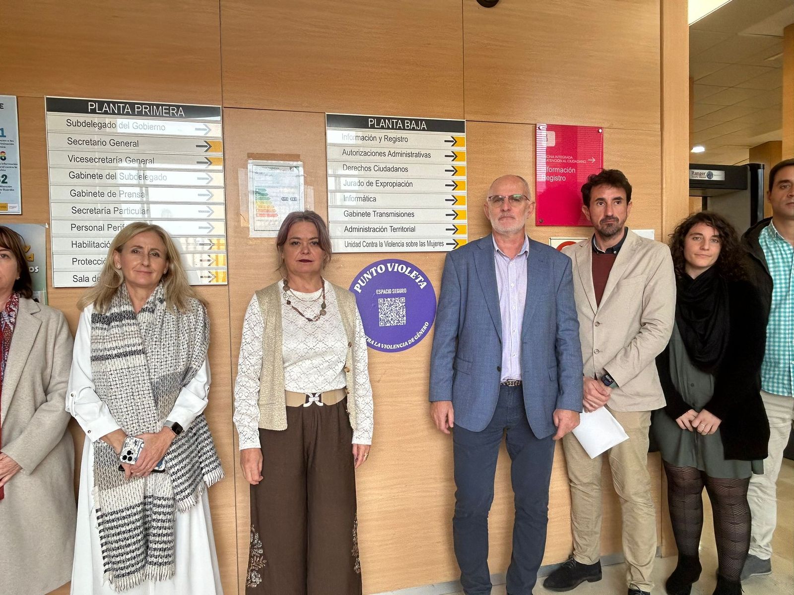 Blanca Flores en la inauguración del Punto Violeta