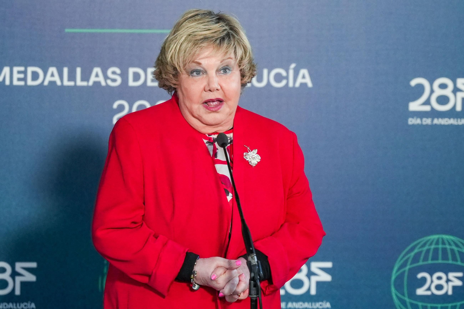Karina el pasado 28 de Febrero con motivo de la entrega de las Medallas de Andalucía