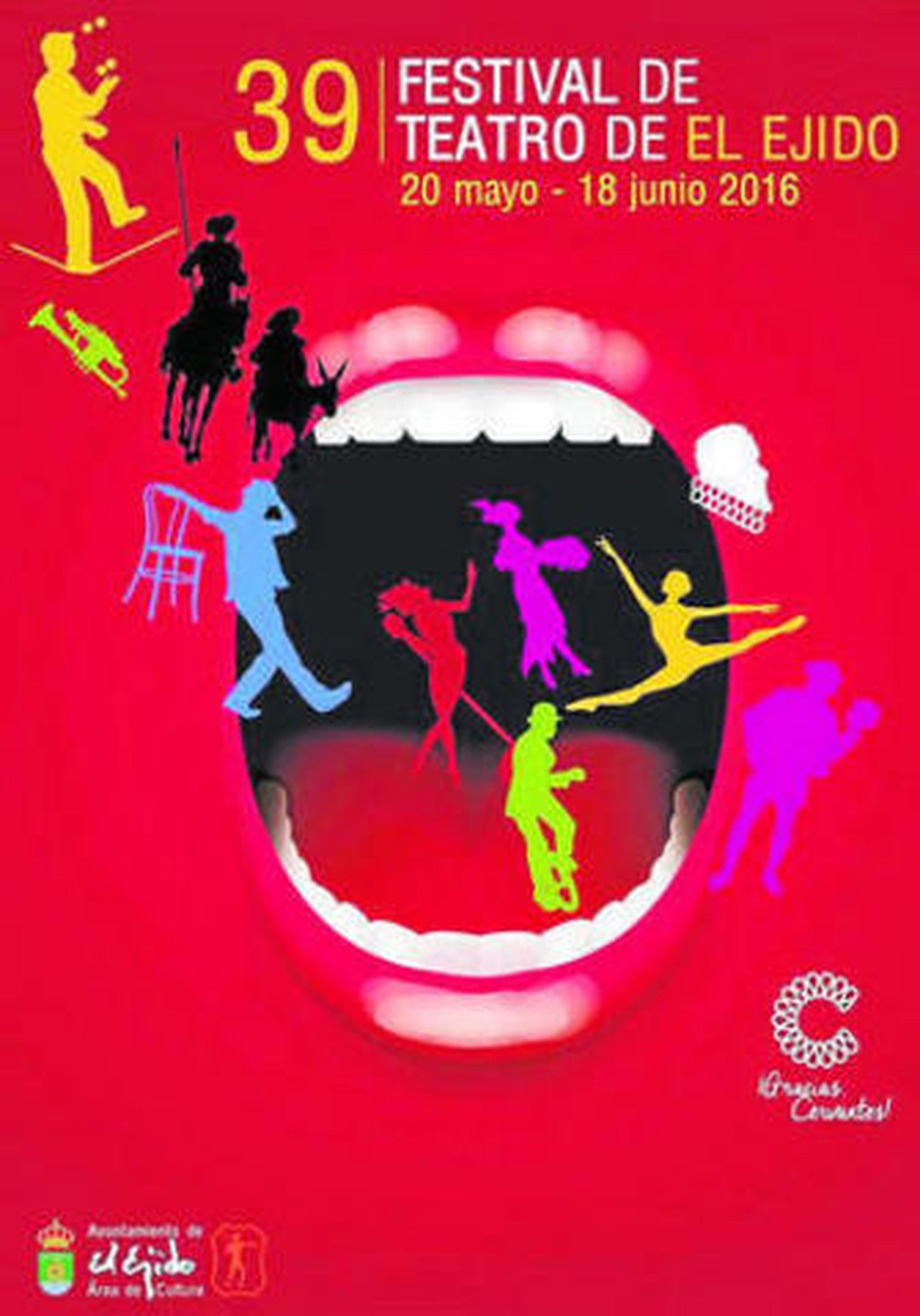 Cartel anunciador del Festival de Teatro de El Ejido.