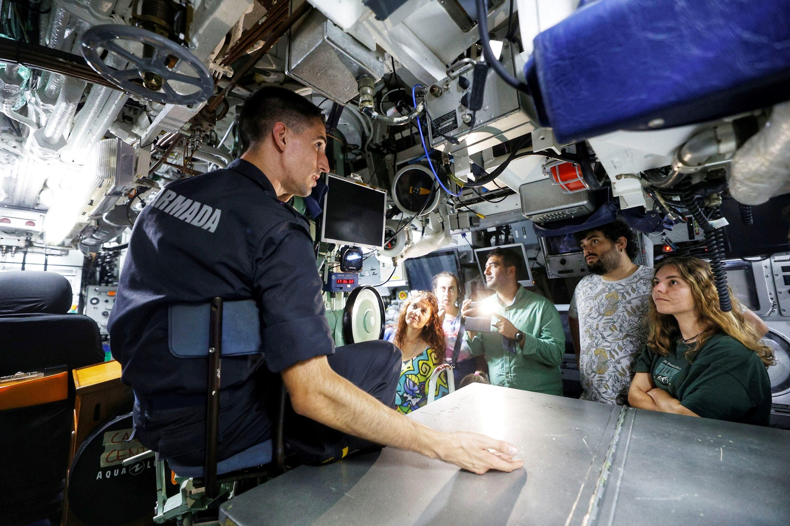 Dentro del submarino 'Galerna' en Cádiz