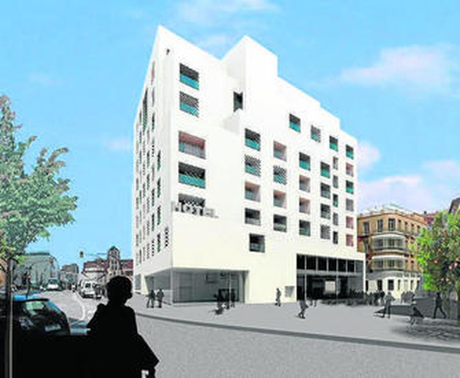 Infografía del hotel de Moneo en Hoyo de Esparteros.