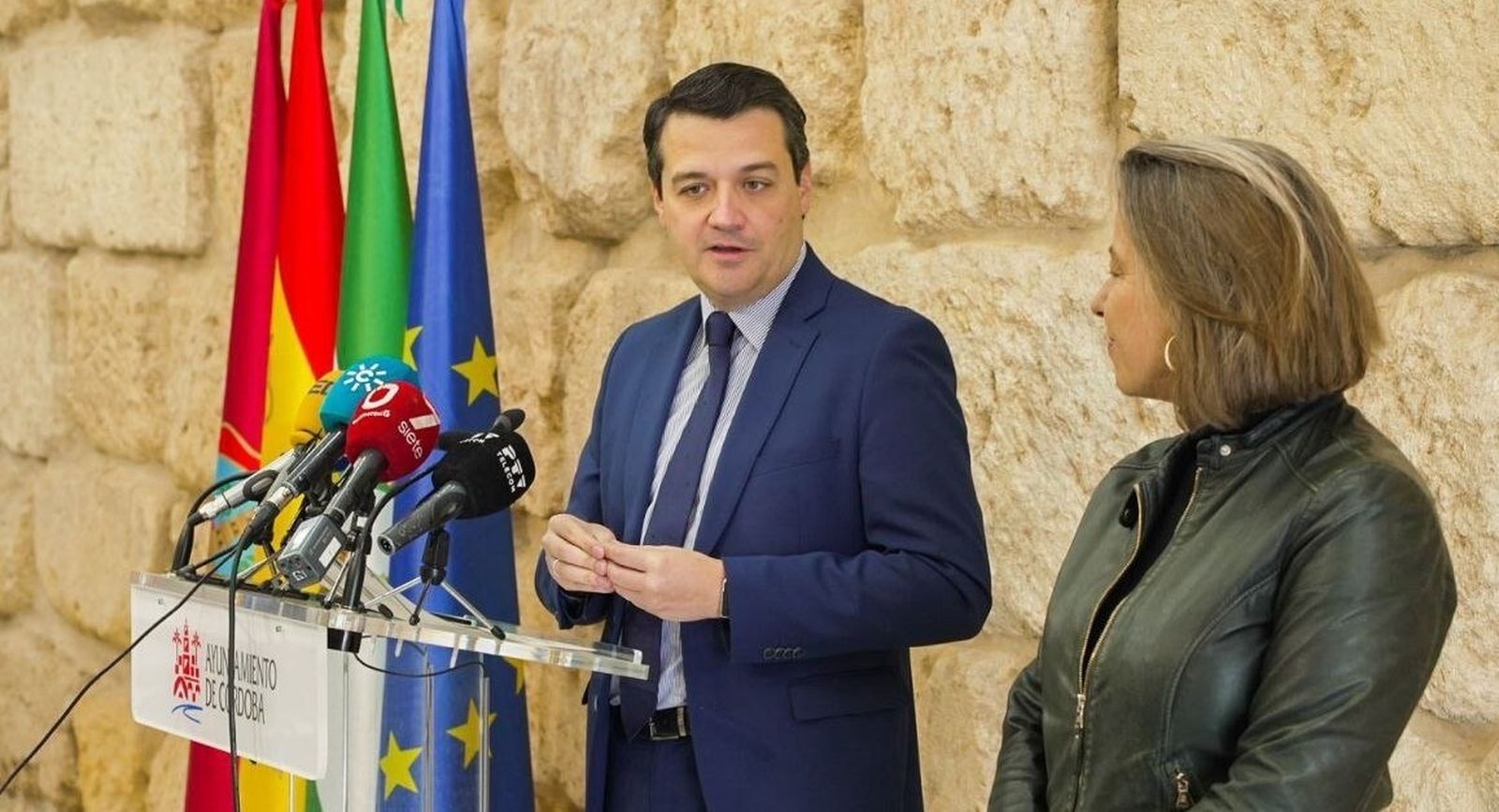 José María Bellido, en una rueda de prensa en el Ayuntamiento de Córdoba.