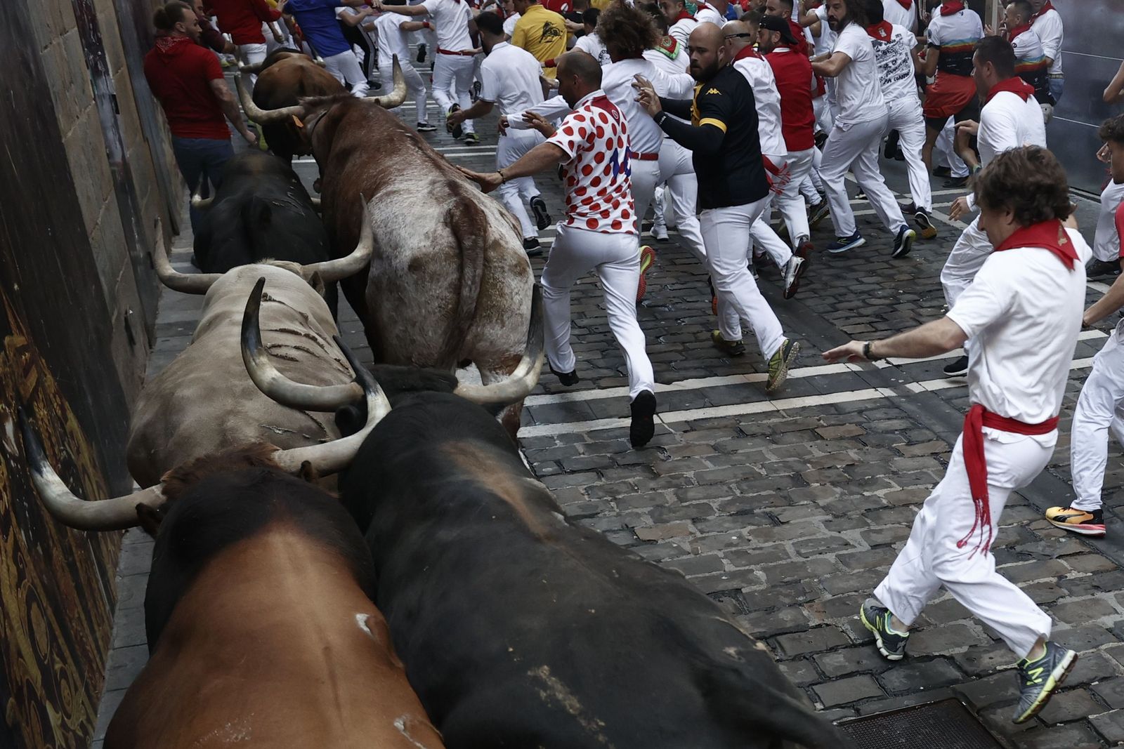 Cuarto encierro de los sanfermines con toros de Fuente Ymbro