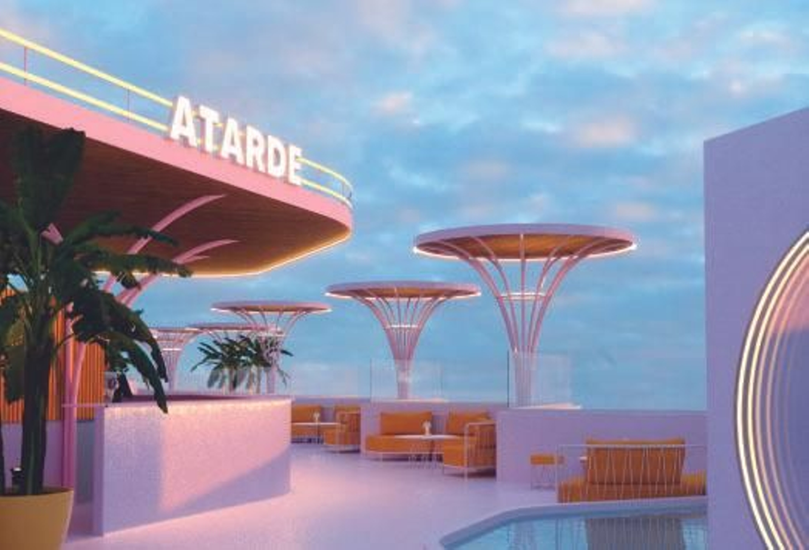 Así será Atarde, el bar con vistas panorámicas de Cádiz en el ático del Hotel Q
