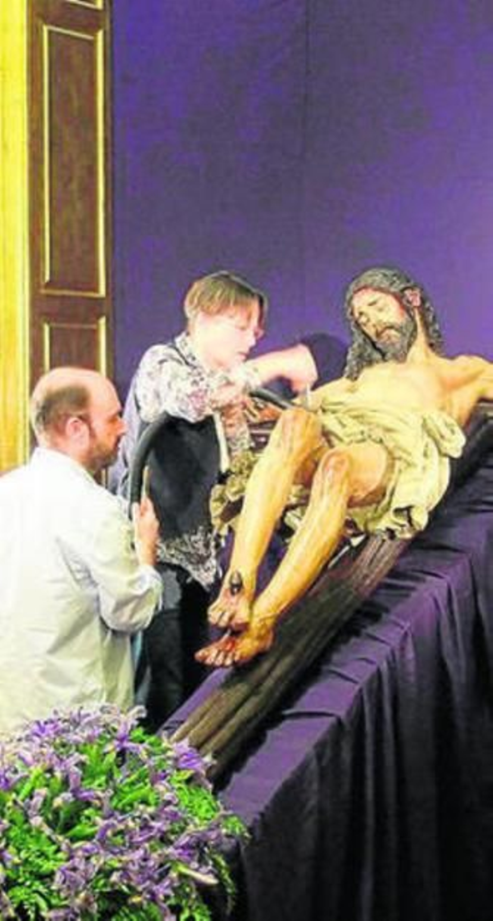 Un momento de la inspección.