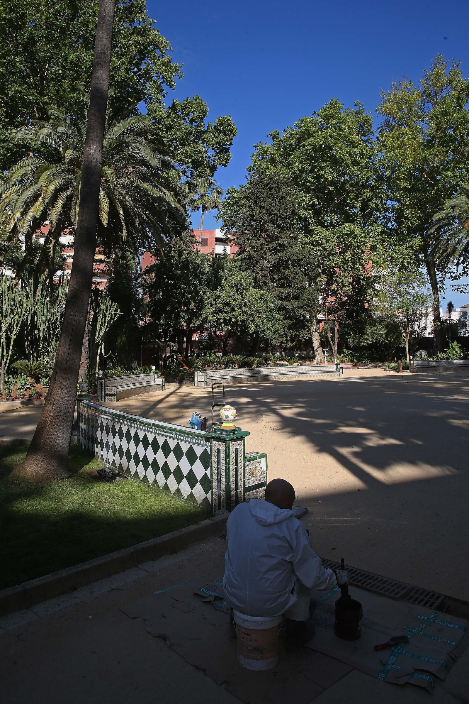El parque María Cristina de Algeciras, listo para su reapertura