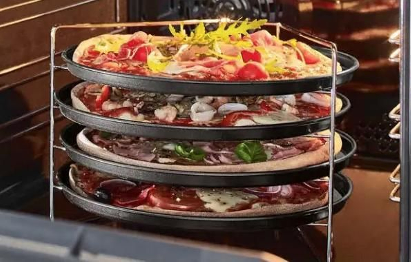 Pizzas elaboradas en el molde de pizzas de Lidl