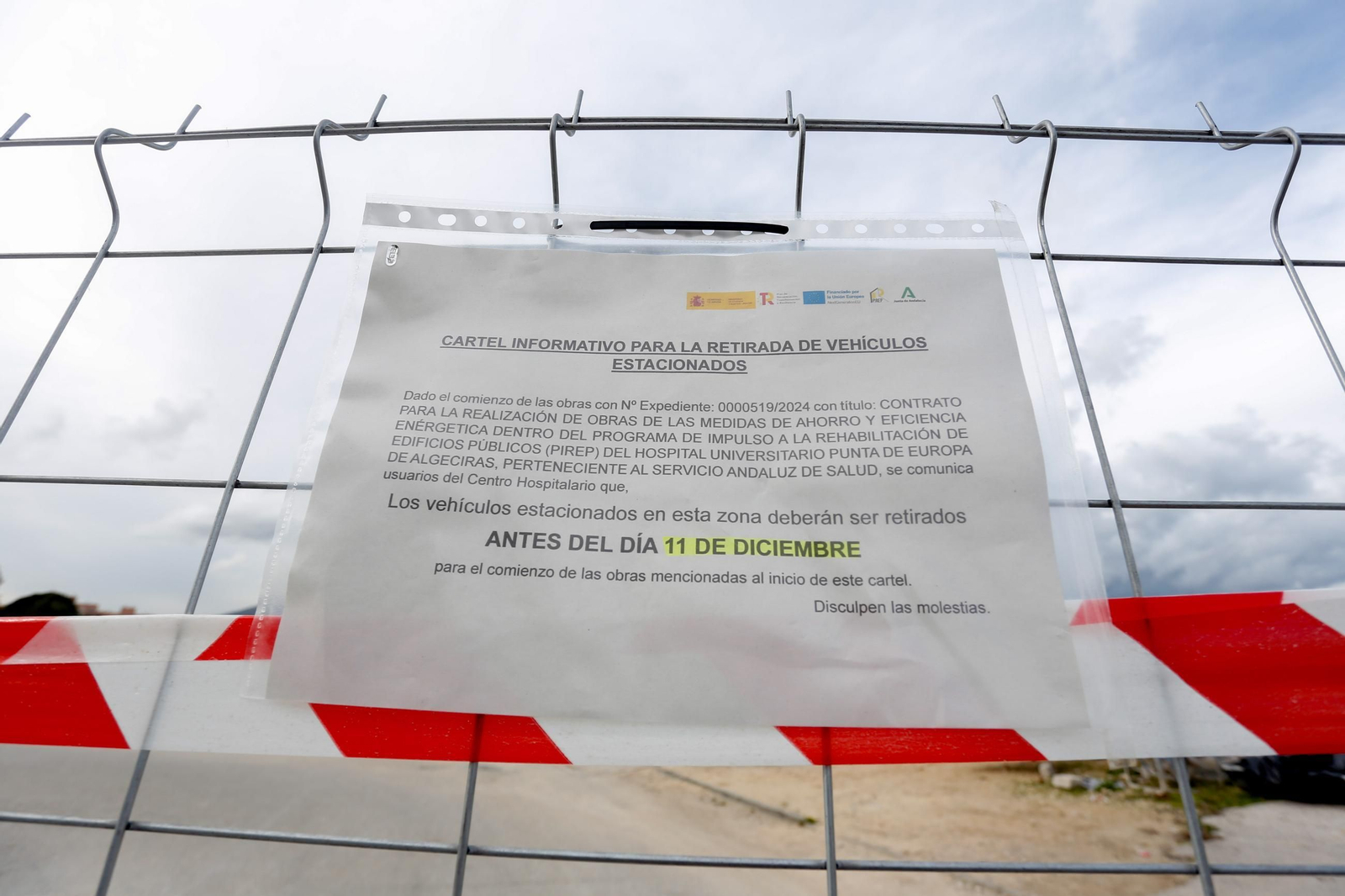 Las fotos de las obras del nuevo aparcamiento del Hospital Punta de Europa de Algeciras