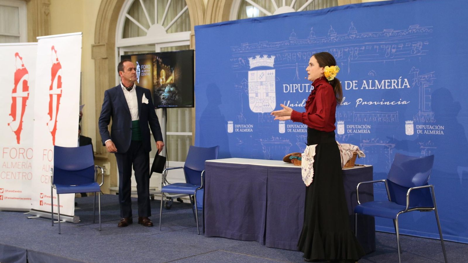 Un momento de la actuación del grupo teatral