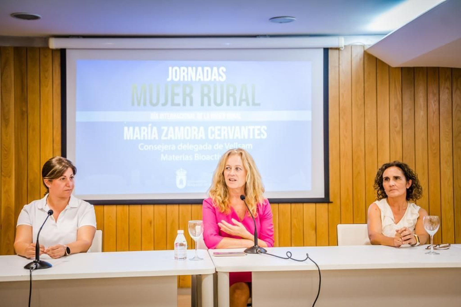 María Zamora, durante el acto celebrado en Roquetas.