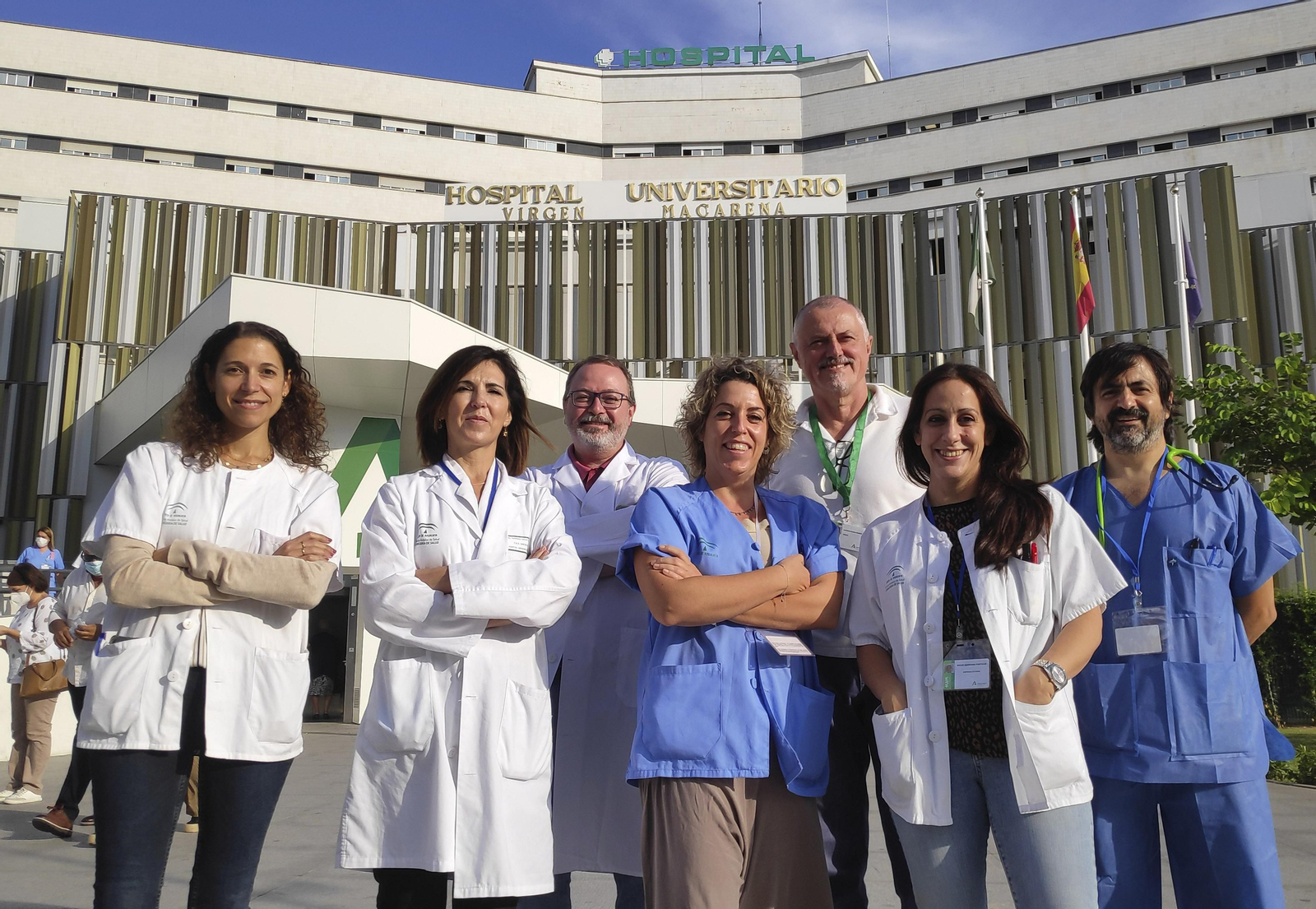 El equipo del servicio de Oncología Médica del Macarena que participará en el estudio.