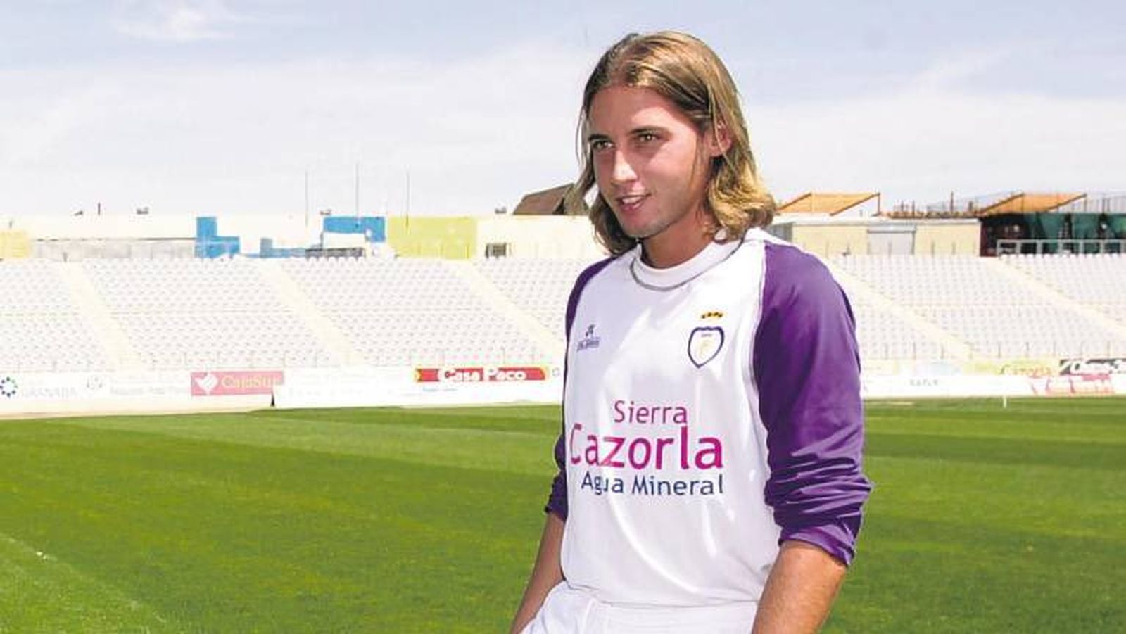 Checa, con la camiseta del Real Jaén en el verano de 2005.